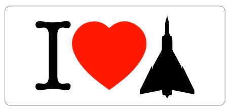 I Love Avro Arrow sticker