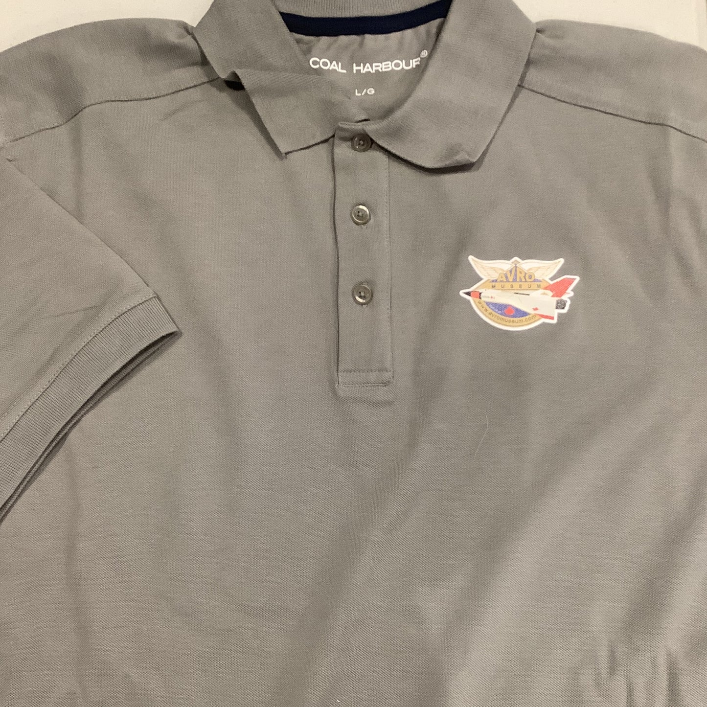 Avro Museum Golf Shirt - Grey